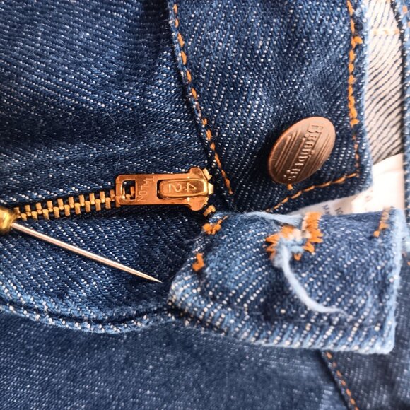 Vintage Mens Jeans 40x30 90s BRANDERS Bootcut RAW DENIM Mens Srtaight Jeans - Picture 6 of 8